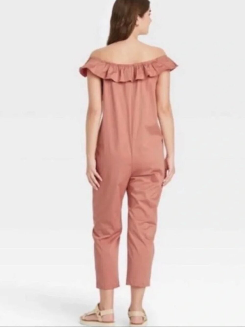 The Nines by Hatch Blush Pink Maternity Jumpsuit - Picture 3 of 6